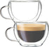 Youngever 2 Pack Double Wall Glass Espresso Mugs, Thermo Insulated Coffee Cups, 5.5 Ounce (Wide)