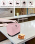 Pink Toaster Cover 2 Slice, Farmhouse Pink Decor Toaster Oven Cover with Loop for Dust Protection