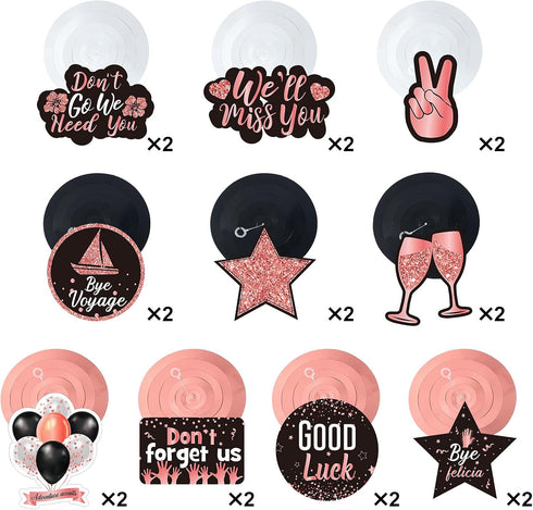 Outus 30 Pieces We Will Miss You Farewell Banner Decoration for Coworker Retirement Party, Good Luck Glitter