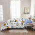Leaflin 4-Pcs Set, Set Sets Construction Twin Size Boys Bedding Kids Comforter for Teens w/Sheets and Pillowcase, Soft