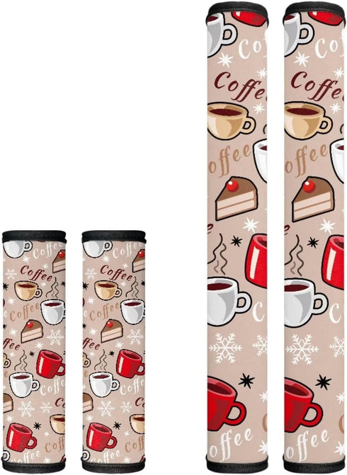Coffee Design Fridge Door Handle Covers, 4PCS Protect Your Microwave Oven Refrigerator Dishwasher Door Handles