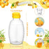 24 (12oz) Pcs Clear Plastic Honey Bottles Plastic Skep Style Jar Honey Squeeze Bottle Empty Refillable Honey Dispenser