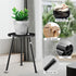 (11.8"x16") KINNARY Plant Stand Indoor, Mid Century Wood Plant Stand Black Plant Table for Flower Pots, Tall Metal