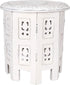 12"x12" Bedding Craft Wooden End Table, Side Table Hand Carved Wooden Vintage Boho Folding for Small Spaces, Entryway