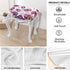 2 Pack Pink Purple Rose Rectangle Stool Cover Bar Stool Covers Rectangle Stretch Vanity Stool Seat Covers Footstool