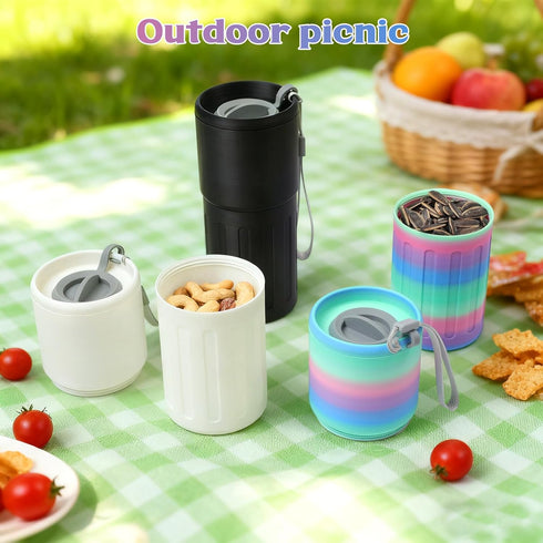 TAAMOG 3D Portable Sunflower Seed Cup with Shell Storage, Printed Pistachios Nut Snack Bowl Containers for Outdoor/