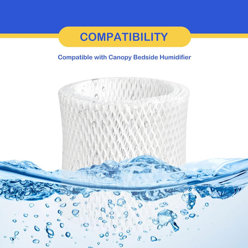 Compatible Replacement Filter 4 Pack for Canopy Bedside Humidifier ONLY, Wood Pulp & Paper