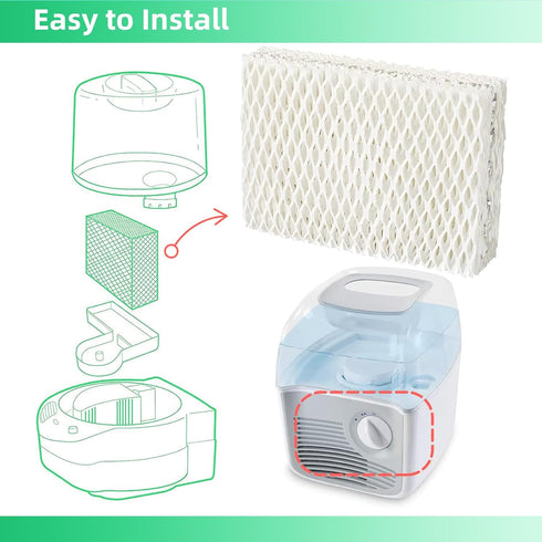 WF813 Humidifier Filters Replacement Compatible with Equate EQWF813 PCWF813 Relion RCM832 RCM-832N Protec RWF813 EQ-2119-UL PCCM-832N Cool Mist Humidifiers Wick Filter - 6 Pack