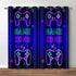 Jekeno Gaming Gamepad Gamer Blackout Curtains, Video Games Controller Neon Sign Pattern Decor, 2 Panels Set, 42x63 Inch