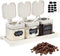 Suclain 3 Pcs Glass Coffee Containers Coffee Station Organizer Set, Airtight Bean
