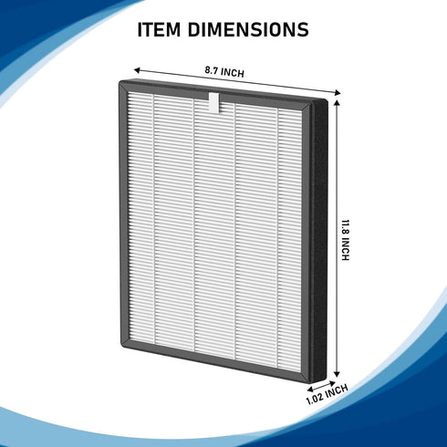 ProHEPA 9000 True HEPA Filters Replacement for VEVA ProHEPA 9000 Air Cleaner, 4 True HEPA + 8 Activated Carbon Filters
