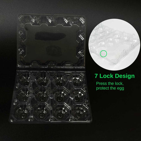 YSJFNVUI 50-Pack 12-Count 12 Count,Suitable of Plastic Egg Cartons Bulk Clear Reusable Egg Containers Holds Chicken