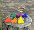 Wine Nutz, 6pcs Silicone Wine Glass Charms/Markers for Cocktails, Martinis, Rainbow Funny Gift