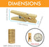 Mini Natural Wooden Clothespins with Jute Twine, 250pcs, 1 Inch Photo Paper Peg Pin Craft Clips with 66ft Natural Twine
