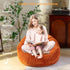 Large Stuffed Animal Storage Bean Bag Chair, 3 ft Giant Heavy Soft Corduroy Cover for Kids, Living Room Sofa