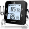 Dual Probe Digital Meat Thermometer - Waterproof, Rechargeable, Bright LCD, Magnetic for BBQ, Grill, Smoker, Oven