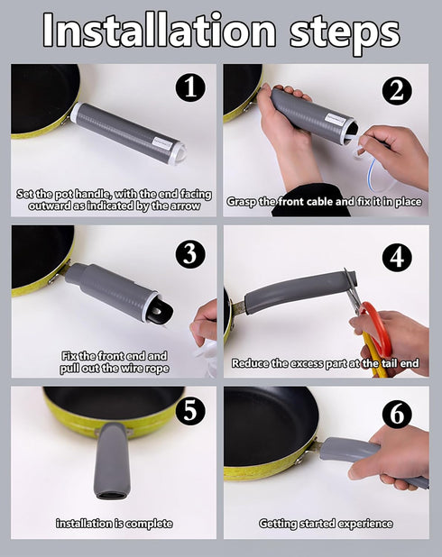 2024 New Silicone Pan Handle Sleeve, Heat Insulation Cover, Multifunctional Heat-Resistant Sleeve (2pcs Medium)