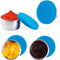 LALASTAR Stainless Steel Condiment Containers with Lids, Leakproof Reusable Lunch Bento Box Sauce Container (4x1.6oz,