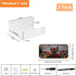 5 Inches 2 Pack, U Shape White Acrylic Wall Shelves Acrylic Small Shelves for Books, Home Dcor, Digital Clock, Speaker