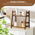 1 2 Countertop Display(Brown,10.2 Inch) Yalikop Pcs Tier Matcha Station Shelf Bamboo Coffee Mug Stand Storage Rack