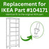 Spare Hardware Parts HEMNES Bookshelf Cabinet Wardrobe Table Pins (Replacement for IKEA Part #104171) (Pack of 8)