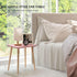 FORAOFUR Small Accent Table, Modern Mini Coffee Table with Natural Wood Legs, Quick Assembly End Furniture for Bedroom