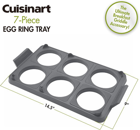 CGR-600 7-Piece Cuisinart Griddle Egg Ring Tray