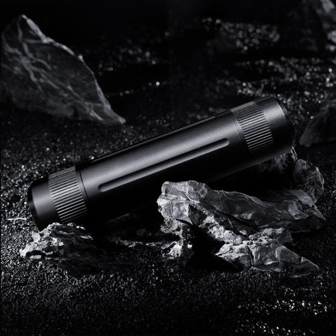 Airtight Smell Proof Container, Durable Black Stash Jar with Dual-Opening, Portable Sealed Metal Tube for Herbs and