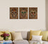 12" 16" 3 Canvas Wall Art Sugar Skull Vintage Abstract Canvas Picture Day of The Dead Contemporary Art Design Framed