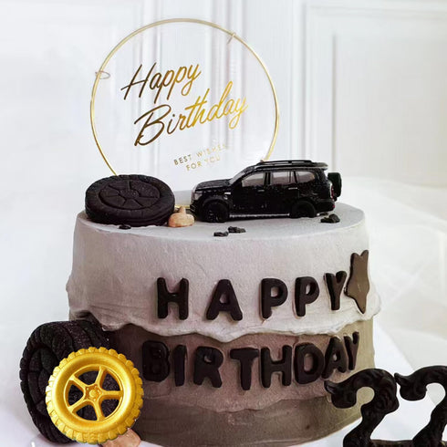 3D Round Tire Fondant Mold, Truck Wheel Silicone Mold for Cake Decorating, Cupcake Topper, Chocolate, Gum Paste Set of 1