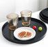 River Restaurant(10.6inch, Round Wood Serving Tray, Solid Wooden Decorative Tray Non-Slip Tea Coffee Table Tray Snack