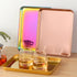Rainbow Baking Tray, Stainless Steel Flat Food Serving Sheet, Rectangular Decorative Party Kitchen Pan (12.25 x 9.65 x