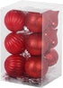 SLEETLY 28pk Red Ornaments for Christmas Tree, Shatterproof Plastic Balls, Icicles and Snowflakes