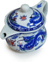 Teapot 15oz Blue White Porcelain China with Stainless Steel Infuser - Dragon and Phoenix (cihu long) - Yxhupot