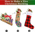 DERAYEE 6 Pack Christmas Stockings, 18 Inch Large Red Black Buffalo Plaid for Family Holiday Xmas Party Decoration