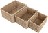 Paper Woven Storage Baskets with Iron Frame, Set of 3 Desk Organizers