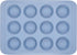 Farberware Nonstick Bakeware Muffin/Cupcake Pan, 12-Cup with Fill Lines, Blue