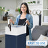 75L HomeHacks Rolling Laundry Basket with Wheels, Collapsible & Waterproof Laundry Hamper, Mobile Clothes Hamper