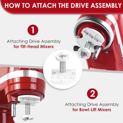 4.5/5QT 6QT Frozen 2 Ice Cream Maker Attachment for KitchenAid Mixers, Fits KitchenAid & Stand Mixers, Ice Cream