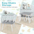 Set, 2 Set, 3 Set HONEY JOY Kids Table and Chair Children Wooden Activity Table & Chairs Solid Wood Legs, Easy