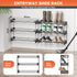3 Tier Narrow Shoe Rack with Hook and Loop Sticky Adhesive Strips Shoe Shelf for Wall Mounted Slim Shoe Rack Space