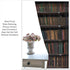 Yearn Jear 2 Sets,42x45 Inch Bookshelf Curtains, Vintage Library with Books Window Treatments for Kids Bedroom, Wooden
