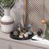 HGF Decorative Tray for Coffee Table, 12 Inch Metal Iron Round Serving Tray for Kitchen Counter