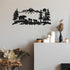 Moxweyeni Metal Bear Wall Art - Rustic Woodland Decor for Bedroom Wall Decoration, 11.8 x 6.9 Inch