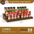 Spice Rack Organizer for Cabinet 2 Pack - 3 Tier Expandable Bamboo Spice Storage for Kitchen Cabinet, Pantry (Brown)