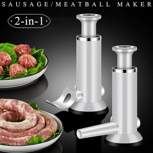 Usluole 2 1 Sausage Stuffer Machine and Meatball Maker, in Vertical Sausage Maker Stainless Steel Homemade Sausage Meat