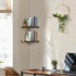 Set 2 11.8 16.5 inches Demigo Corner Shelf Wall Mount, of Solid Acacia Wood x Floating Corner Shelves, Smooth - Durable