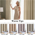 H.VERSAILTEX Linen Blackout Curtain, 96 Inches Long, Thermal Insulated Grommet Drapes, Heather Beige