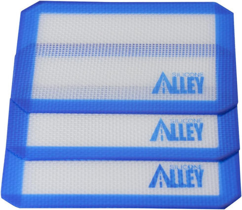 3 Non-stick Blue Silicone Mat Pads, Small Rectangle 5 x 4 Inch