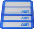 3 Non-stick Blue Silicone Mat Pads, Small Rectangle 5 x 4 Inch